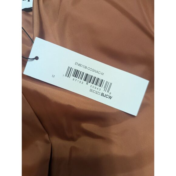 🤎 The Drop Priscilla Vegan Leather Puffer Size M NWT - Picture 12 of 12